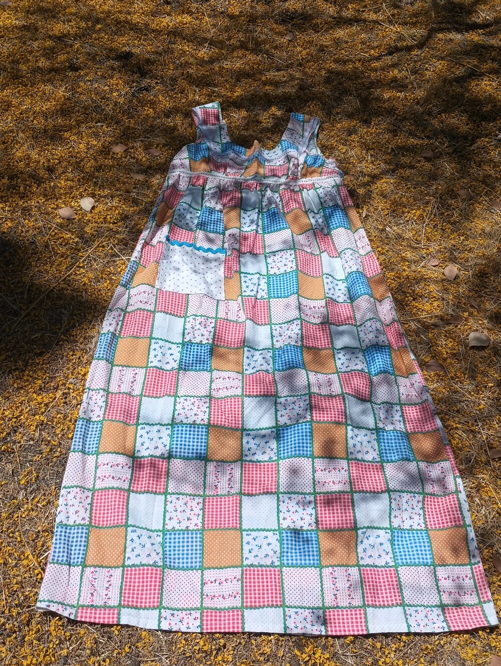 Vintage Patchwork Print Maxi Gown/Dress